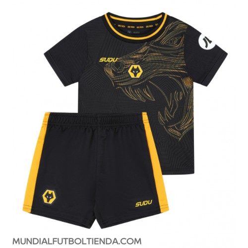 Camiseta Wolves Segunda Equipación Replica 2024-25 para niños mangas cortas (+ Pantalones cortos)